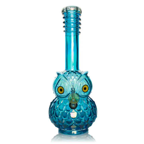 Product image of Retro Glass, 12" Platinum Metallic Owl Tube