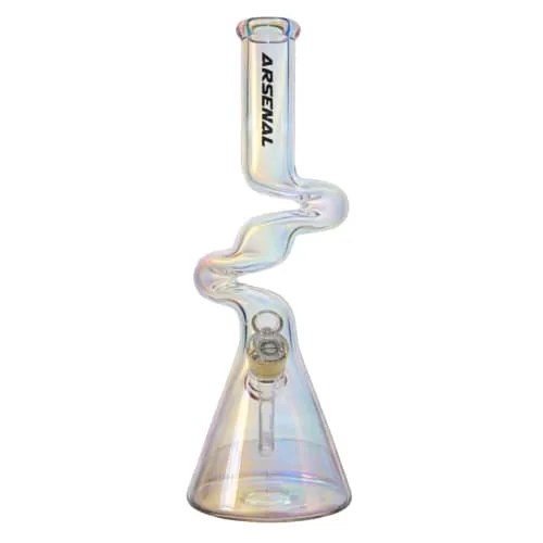 Product image of 16" Arsenal Spiral Twist Glass Zong - Iridescent