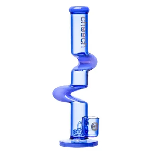 Product image of 15" Cheech Wavy Tube Proxy Fusion Glass Attachment - Blue