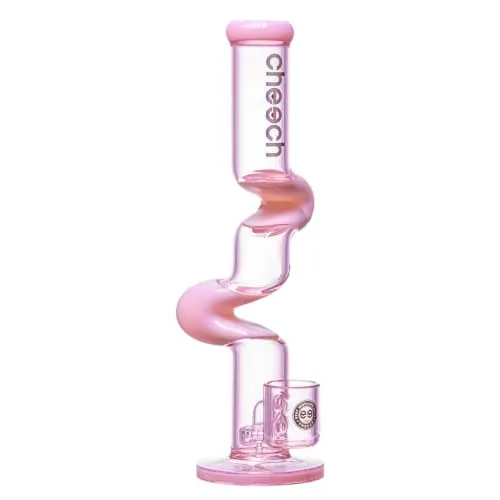 Product image of 15" Cheech Wavy Tube Proxy Fusion Glass Attachment - Pink