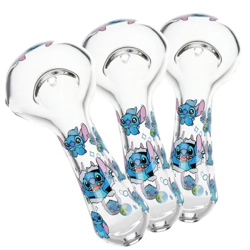 Product image of Little Blue Creature Glass Spoon Pipe
